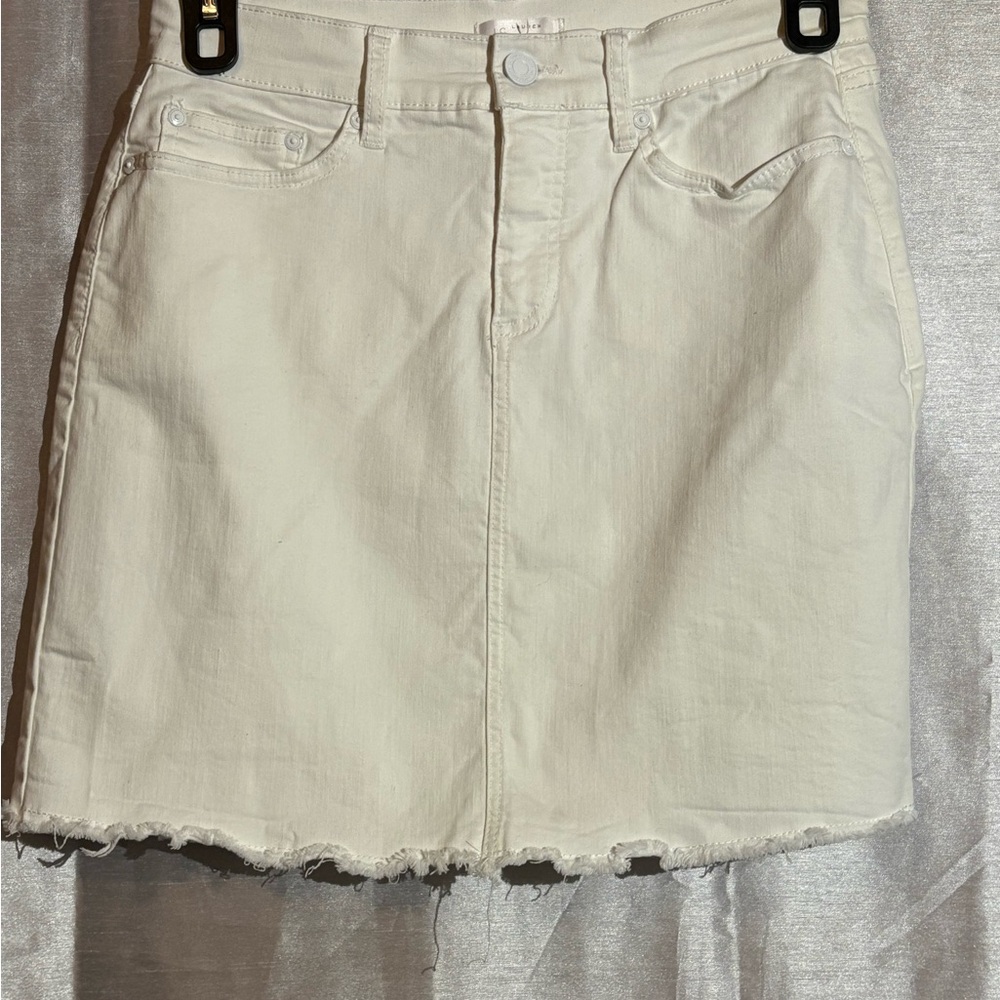 Classic White Denim Skirt by Lauren Conrad size 10